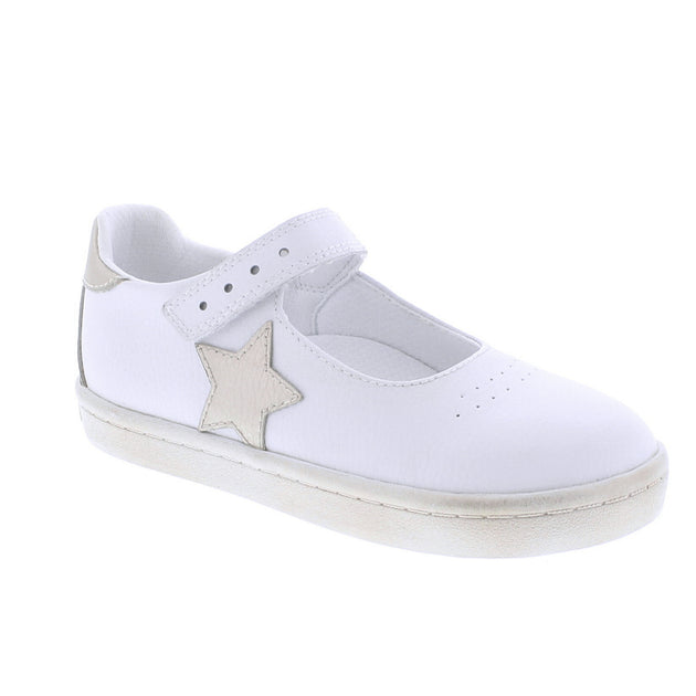 STELLA - V104-102 - White/Gold Leather – Footmates.com