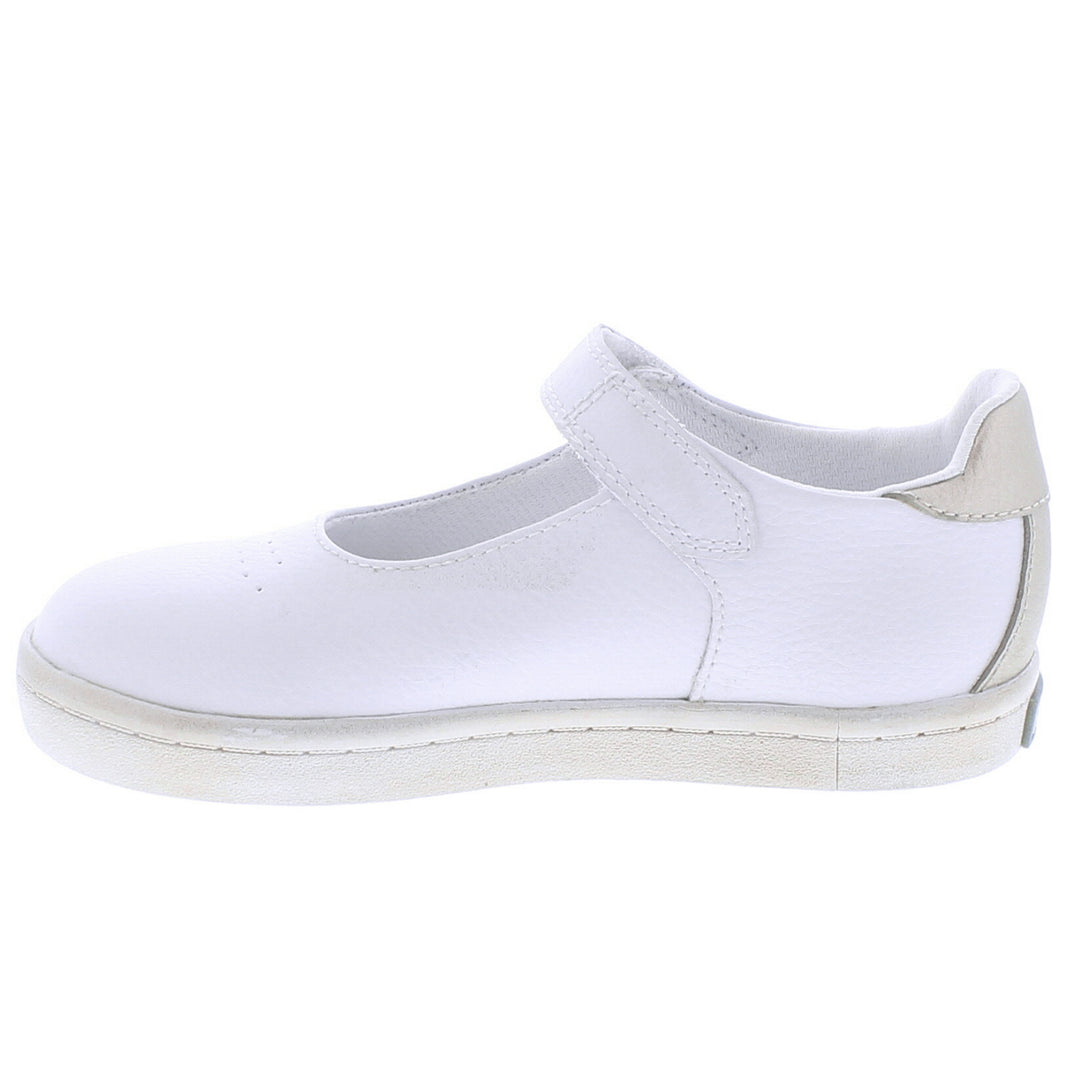 STELLA - V104-102 - White/Gold Leather – Footmates.com
