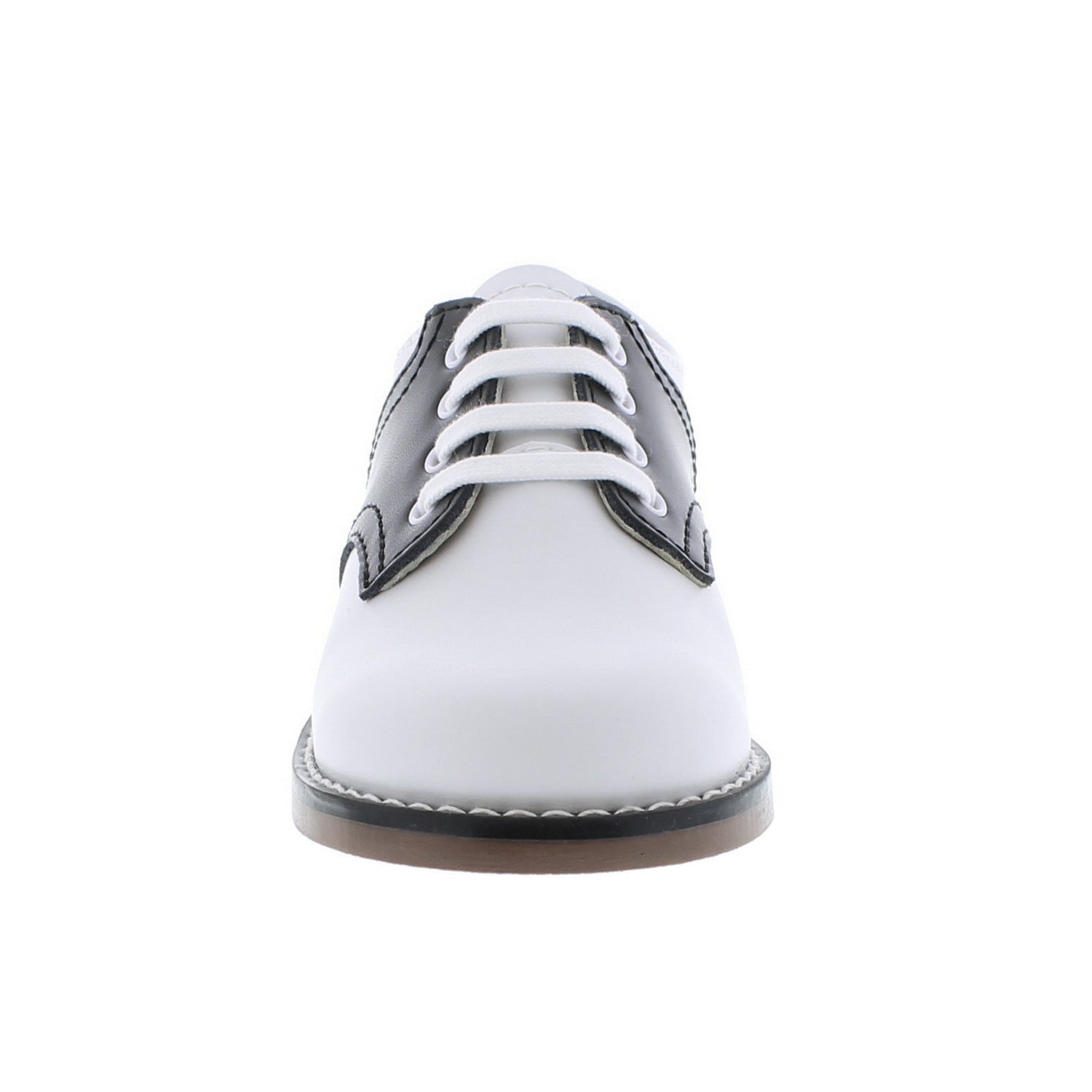 Footmates Saddle Shoes - White with Gray